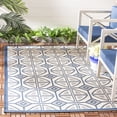 thumbnail image 1 of Safavieh Courtyard Adam Geometric Indoor/Outdoor Area Rug, Beige/Navy, 4' x 5'7", 1 of 11