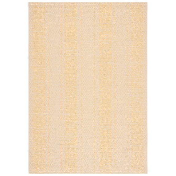 Safavieh Courtyard Adam Striped Indoor/Outdoor Area Rug, Beige/Gold, 5'3" x 7'7"