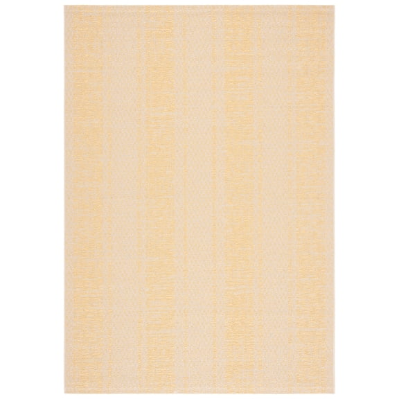 Safavieh Courtyard Adam Striped Indoor/Outdoor Area Rug, Beige/Gold, 5'3" x 7'7"