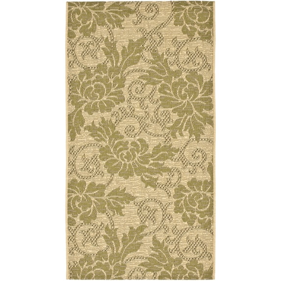 Safavieh Courtyard Adrian Floral Indoor/Outdoor Area Rug, Cream/Green, 2'7" x 5'