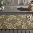 thumbnail image 1 of Safavieh Courtyard Adrian Floral Indoor/Outdoor Area Rug, Green/Creme, 2'7" x 5', 1 of 6