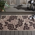thumbnail image 1 of Safavieh Courtyard Adrian Floral Indoor/Outdoor Area Rug, Creme/Black, 2'7" x 5', 1 of 6