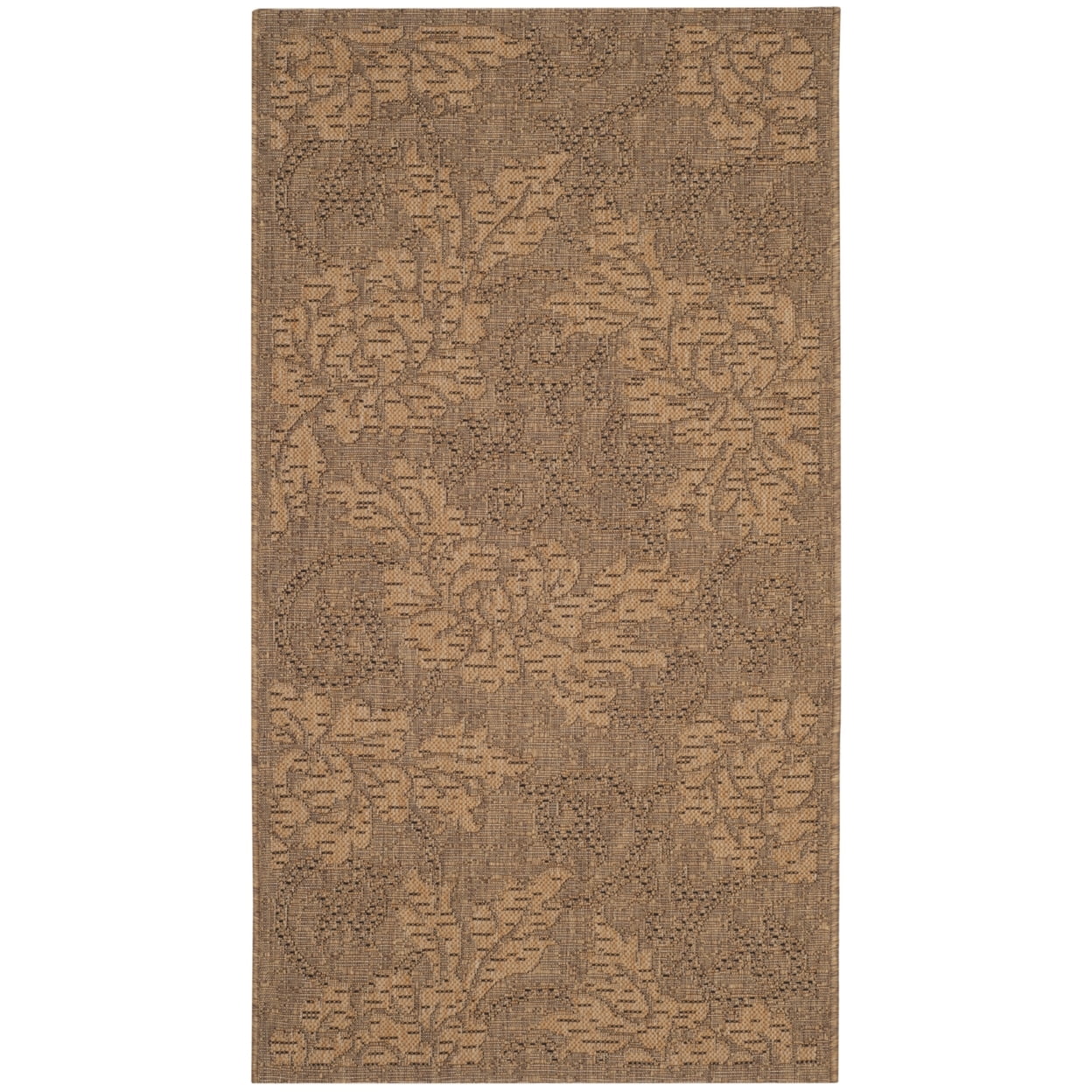 Gold Natural Synthetic 31" Rectangular Easy-Care Area Rug