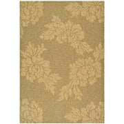 Safavieh Courtyard Adrian Floral Indoor/Outdoor Area Rug, Gold/Natural, 5'3" x 7'7"