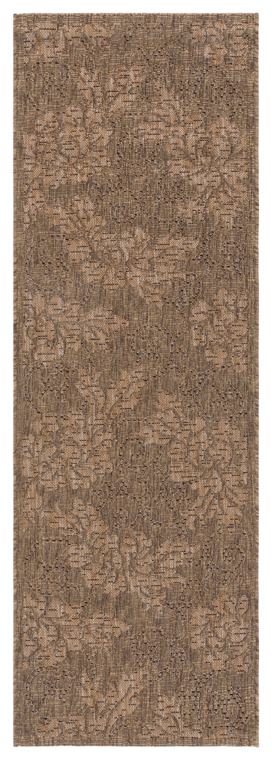Safavieh Courtyard Adrian Floral Indoor/Outdoor Runner Rug, Gold/Natural, 2'3" x 10'