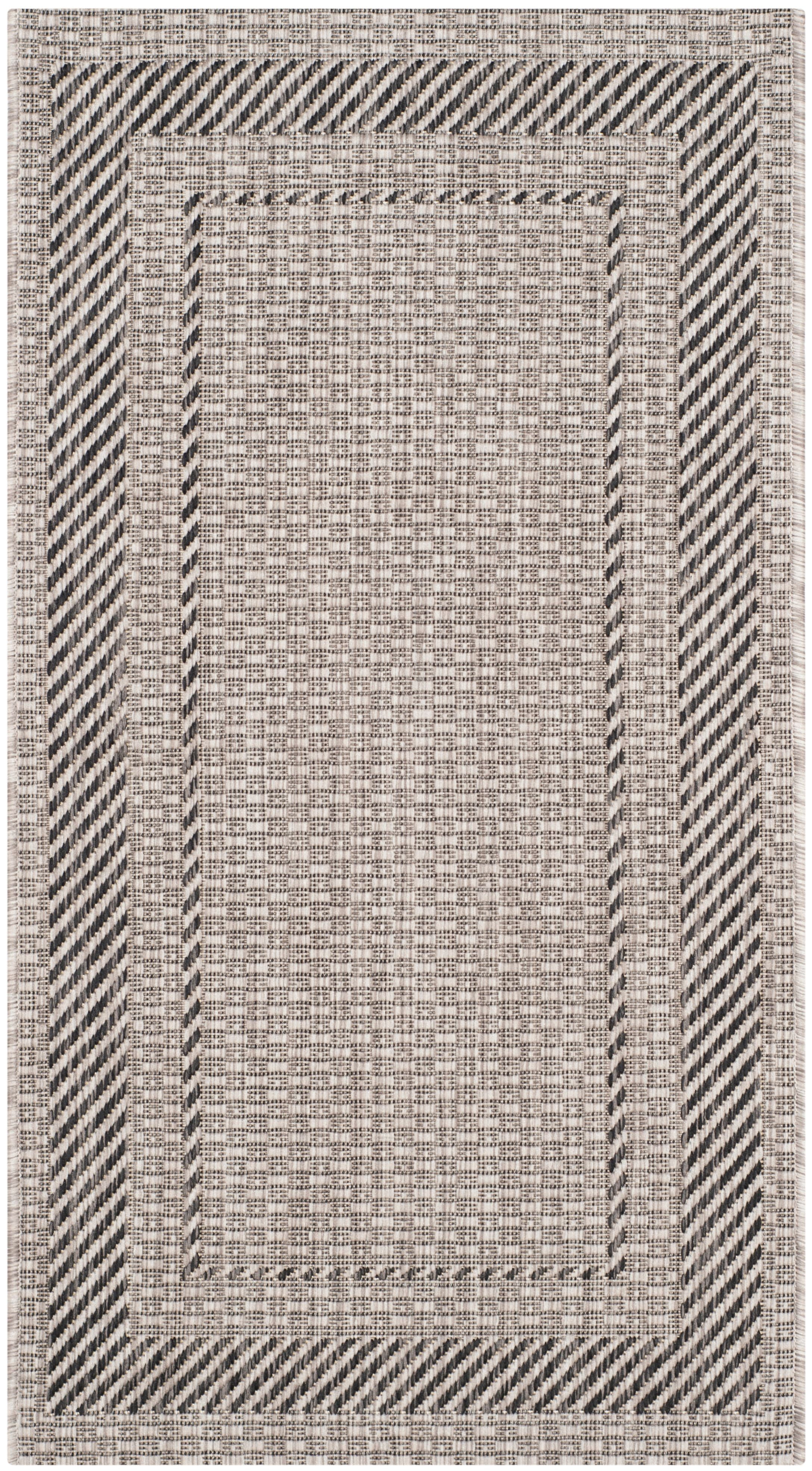 Elegant Black Synthetic Non-Slip Rectangular Easy Care Rug