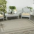 thumbnail image 1 of SAFAVIEH Courtyard Agnes Bordered Indoor/Outdoor Area Rug, Beige/Black, 6'7" x 6'7" Square, 1 of 6