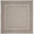 thumbnail image 1 of SAFAVIEH Courtyard Agnes Striped Border Indoor/Outdoor Area Rug, 6'7" x 6'7" Square, Beige/Brown, 1 of 16