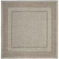 thumbnail image 1 of SAFAVIEH Courtyard Agnes Striped Border Indoor/Outdoor Area Rug, 6'7" x 6'7" Square, Beige/Brown, 1 of 3