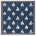 thumbnail image 1 of Safavieh Courtyard Ainsley Sailboat Indoor/Outdoor Area Rug, Navy/Beige, 6'7" x 6'7" Square, 1 of 15