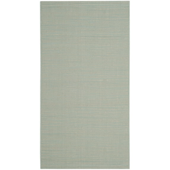 SAFAVIEH Courtyard Alana Contemporary Indoor/Outdoor Area Rug, 2'7" x 5', Aqua/Cream