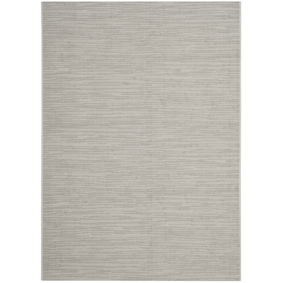 SAFAVIEH Courtyard Alana Contemporary Indoor/Outdoor Area Rug, 4' x 5'7", Light Grey