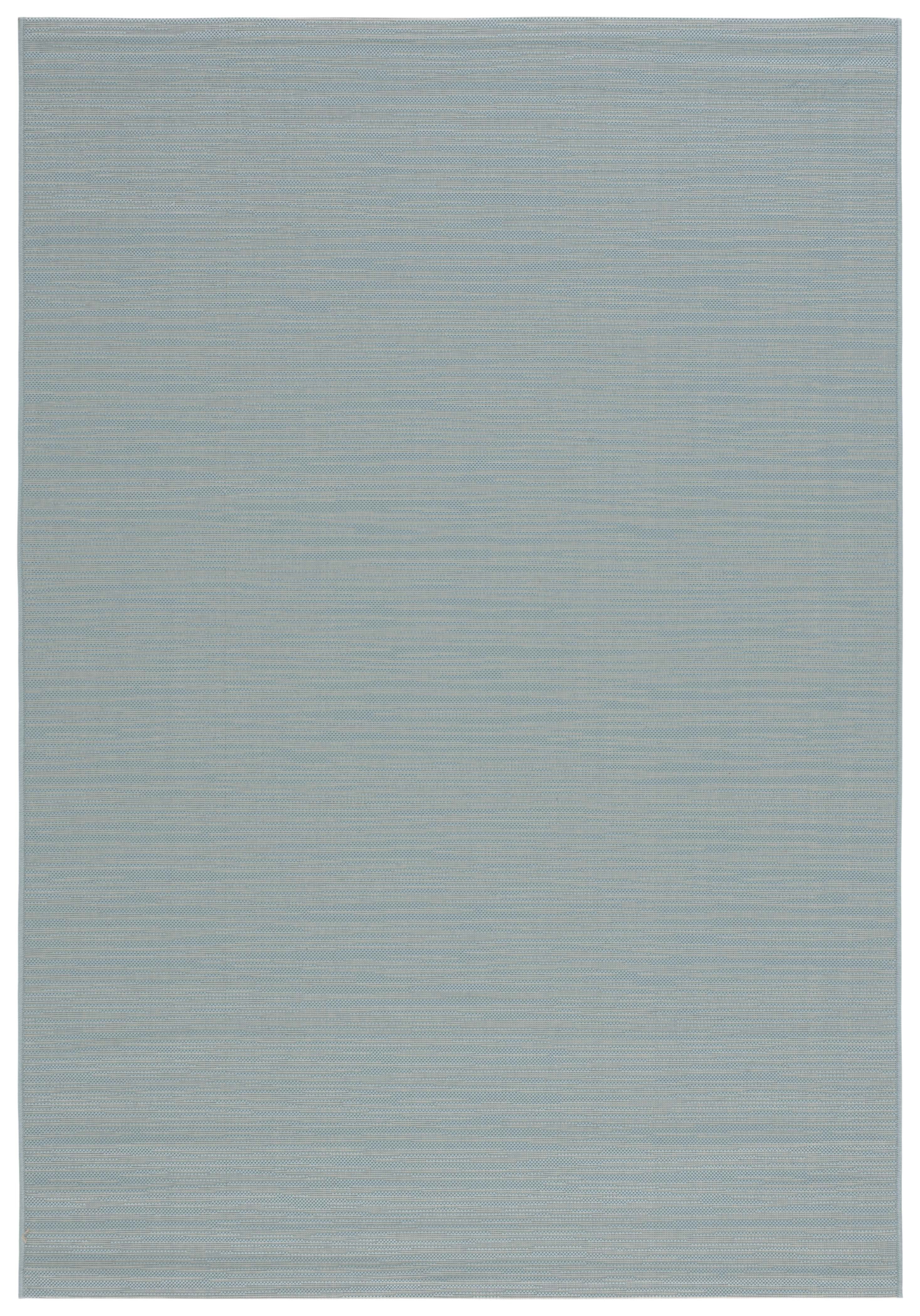 SAFAVIEH Courtyard Alana Contemporary Indoor/Outdoor Area Rug, 5'3" x 7'7", Aqua/Cream