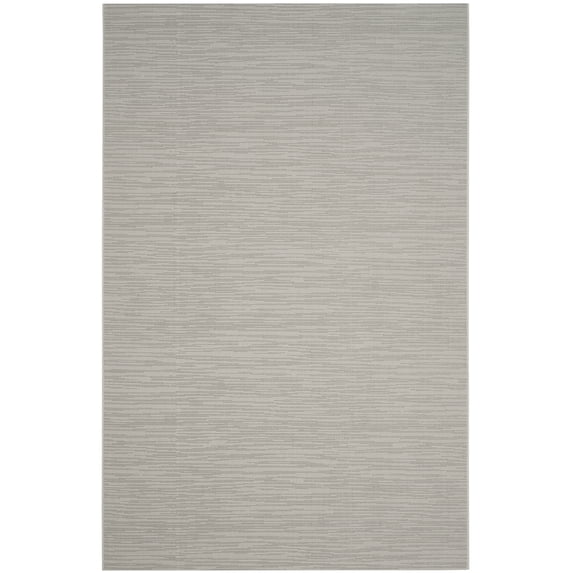 SAFAVIEH Courtyard Alana Contemporary Indoor/Outdoor Area Rug, 5'3" x 7'7", Light Grey