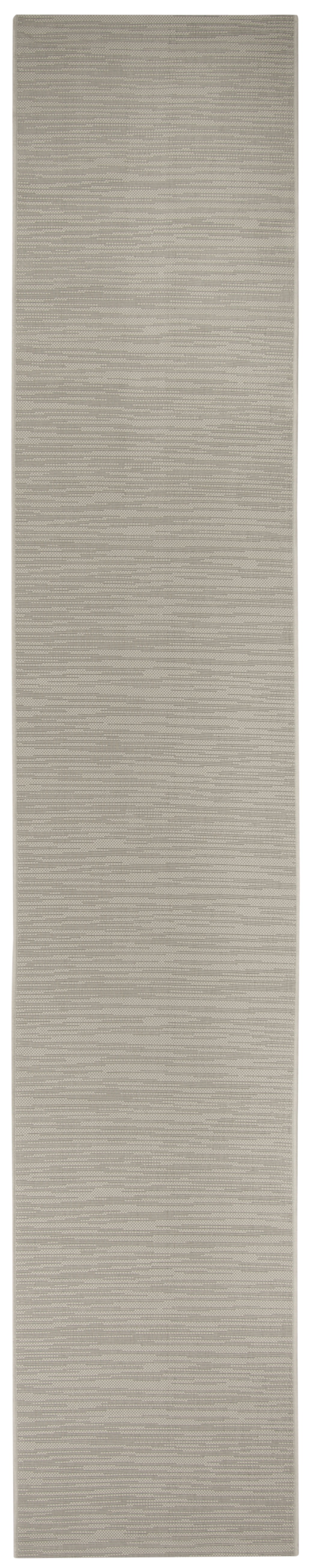 Light Grey Synthetic Indoor/Outdoor Runner Rug