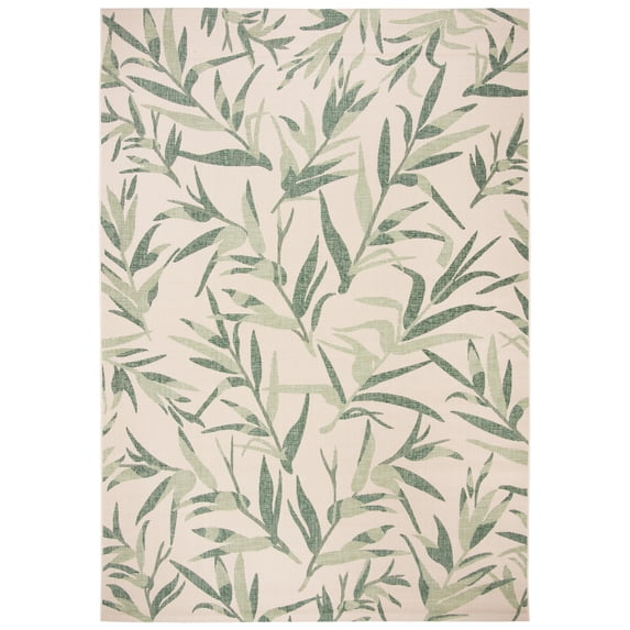 Safavieh Courtyard Alannis Botanical Indoor/Outdoor Area Rug, Beige/Sweet Pea, 8' x 11'