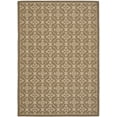 thumbnail image 1 of SAFAVIEH Courtyard Alastar Geometric Indoor/Outdoor Area Rug, 4' x 5'7", Brown/Cream, 1 of 4