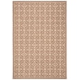 thumbnail image 1 of SAFAVIEH Courtyard Alastar Geometric Indoor/Outdoor Area Rug, 6'7" x 9'6", Brown/Cream, 1 of 9