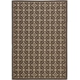 thumbnail image 1 of SAFAVIEH Courtyard Alastar Geometric Indoor/Outdoor Area Rug, Chocolate/Cream, 4' x 5'7", 1 of 9