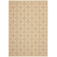 thumbnail image 1 of SAFAVIEH Courtyard Alastar Geometric Indoor/Outdoor Area Rug, Creme/Brown, 5'3" x 7'7", 1 of 4