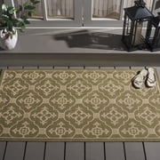 Safavieh Courtyard Alastar Geometric Indoor/Outdoor Area Rug, Green/Creme, 2'7" x 5'