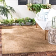 Safavieh Courtyard Alex Geometric Indoor/Outdoor Area Rug, Gold/Natural, 5'3" x 7'7"