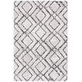 thumbnail image 1 of SAFAVIEH Courtyard Alexa Geometric Indoor/Outdoor Area Rug, Ivory/Black, 4' x 5'7", 1 of 12