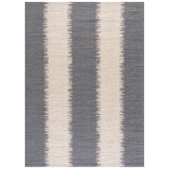 SAFAVIEH Courtyard Alexa Striped Indoor/Outdoor Area Rug, Beige/Anthracite, 8' x 11'