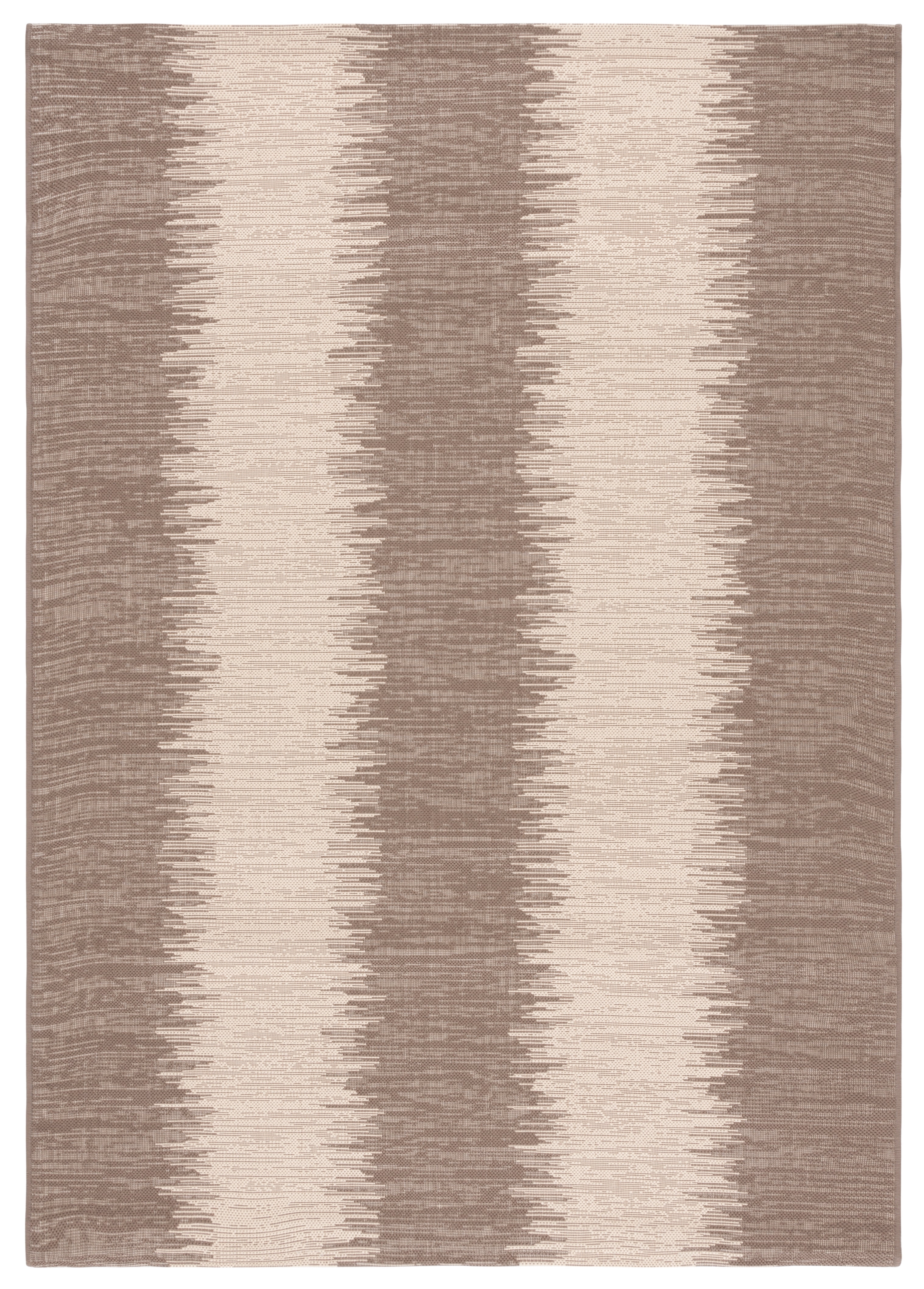 SAFAVIEH Courtyard Alexa Striped Indoor/Outdoor Area Rug, Beige/Brown, 5'3" x 7'7"