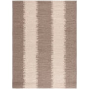 SAFAVIEH Courtyard Alexa Striped Indoor/Outdoor Area Rug, Beige/Brown, 8' x 11'