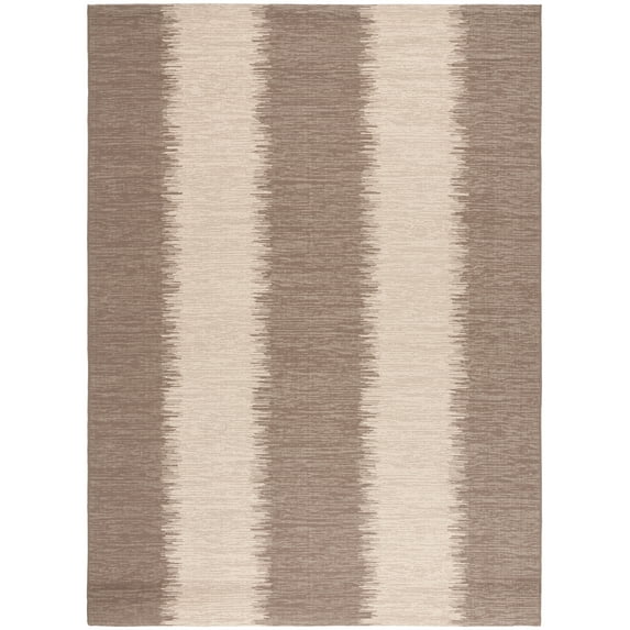 SAFAVIEH Courtyard Alexa Striped Indoor/Outdoor Area Rug, Beige/Brown, 8' x 11'