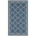 thumbnail image 1 of SAFAVIEH Courtyard Alina Geometric Quatrefoil Indoor/Outdoor Area Rug, Blue/Beige, 2'7" x 5', 1 of 10