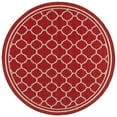 thumbnail image 1 of SAFAVIEH Courtyard Alina Geometric Quatrefoil Indoor/Outdoor Area Rug, Red/Bone, 6'7" x 6'7" Round, 1 of 12