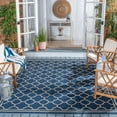 thumbnail image 1 of Safavieh Courtyard Alina Geometric Quatrefoil Indoor/Outdoor Area Rug, Navy/Beige, 7'10" x 7'10" Square, 1 of 10