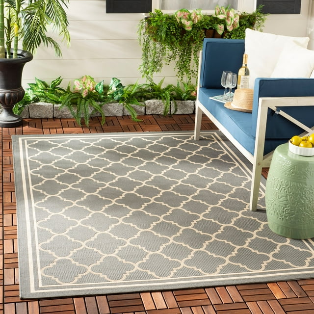 SAFAVIEH Courtyard Alina Geometric Indoor/Outdoor Area Rug, 9' x 12