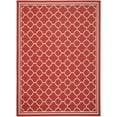 thumbnail image 1 of SAFAVIEH Courtyard Alina Geometric Quatrefoil Indoor/Outdoor Area Rug, Red/Bone, 9' x 12', 1 of 14