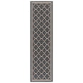 thumbnail image 1 of SAFAVIEH Courtyard Alina Geometric Quatrefoil Indoor/Outdoor Runner Rug, Anthracite/Beige, 2'3" x 10', 1 of 11