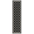 thumbnail image 1 of SAFAVIEH Courtyard Alina Geometric Quatrefoil Indoor/Outdoor Runner Rug, Black/Beige, 2'3" x 10', 1 of 14