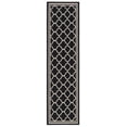 thumbnail image 1 of Safavieh Courtyard Alina Geometric Quatrefoil Indoor/Outdoor Runner Rug, Black/Beige, 2'3" x 18', 1 of 13