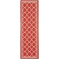 thumbnail image 1 of SAFAVIEH Courtyard Alina Geometric Quatrefoil Indoor/Outdoor Runner Rug, Red/Bone, 2'3" x 22', 1 of 12