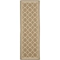 thumbnail image 1 of SAFAVIEH Courtyard Alina Geometric Quatrefoil Indoor/Outdoor Runner Rug, Brown/Bone, 2'3" x 6'7", 1 of 15
