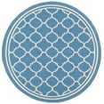 thumbnail image 1 of SAFAVIEH Courtyard Alina Geometric Quatrefoil Indoor/Outdoor Area Rug, Blue/Beige, 6'7" x 6'7" Round, 1 of 9