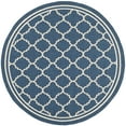 thumbnail image 1 of Safavieh Courtyard Alina Geometric Quatrefoil Indoor/Outdoor Area Rug, Navy/Beige, 4' x 4' Round, 1 of 10