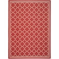 thumbnail image 1 of Safavieh Courtyard Alina Geometric Quatrefoil Indoor/Outdoor Area Rug, Red/Bone, 8' x 10', 1 of 15