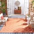 thumbnail image 1 of Safavieh Courtyard Alina Geometric Quatrefoil Indoor/Outdoor Area Rug, Terracotta/Bone, 9' x 12', 1 of 14