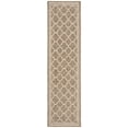 thumbnail image 1 of Safavieh Courtyard Alina Geometric Quatrefoil Indoor/Outdoor Runner Rug, Brown/Bone, 2'3" x 12', 1 of 14
