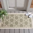 thumbnail image 1 of SAFAVIEH Courtyard Allison Geometric Bordered Indoor/Outdoor Area Rug, 2'7" x 5', Green/Beige, 1 of 9