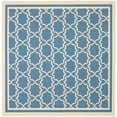 thumbnail image 1 of SAFAVIEH Courtyard Allison Geometric Bordered Indoor/Outdoor Area Rug, 6'7" x 6'7" Square, Blue/Beige, 1 of 5