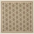 thumbnail image 1 of SAFAVIEH Courtyard Allison Geometric Bordered Indoor/Outdoor Area Rug, 6'7" x 6'7" Square, Brown/Bone, 1 of 10