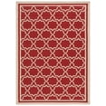 thumbnail image 1 of SAFAVIEH Courtyard Allison Geometric Bordered Indoor/Outdoor Area Rug, 6'7" x 9'6", Red/Bone, 1 of 13
